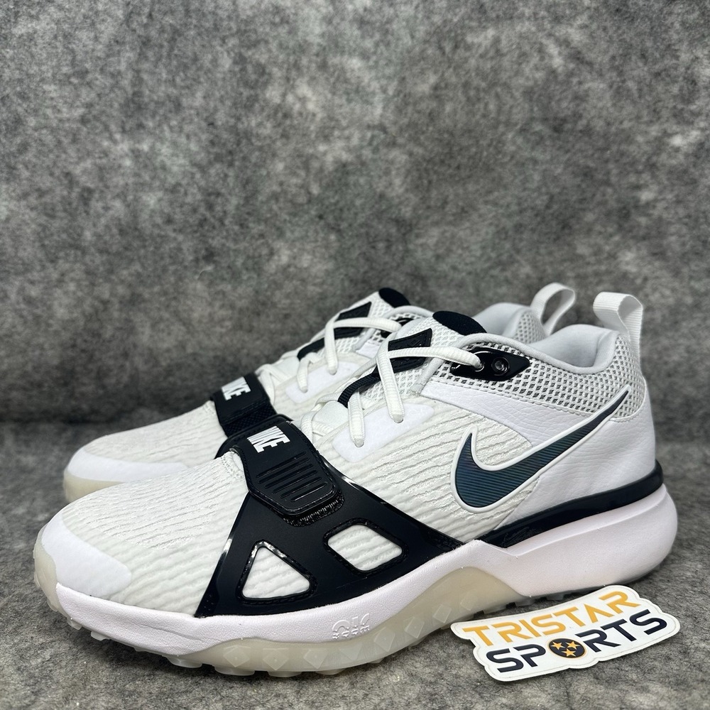 Nike Air Zoom Diamond Elite Turf Baseball Shoes Mens Size 12.5 White Black